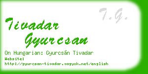 tivadar gyurcsan business card